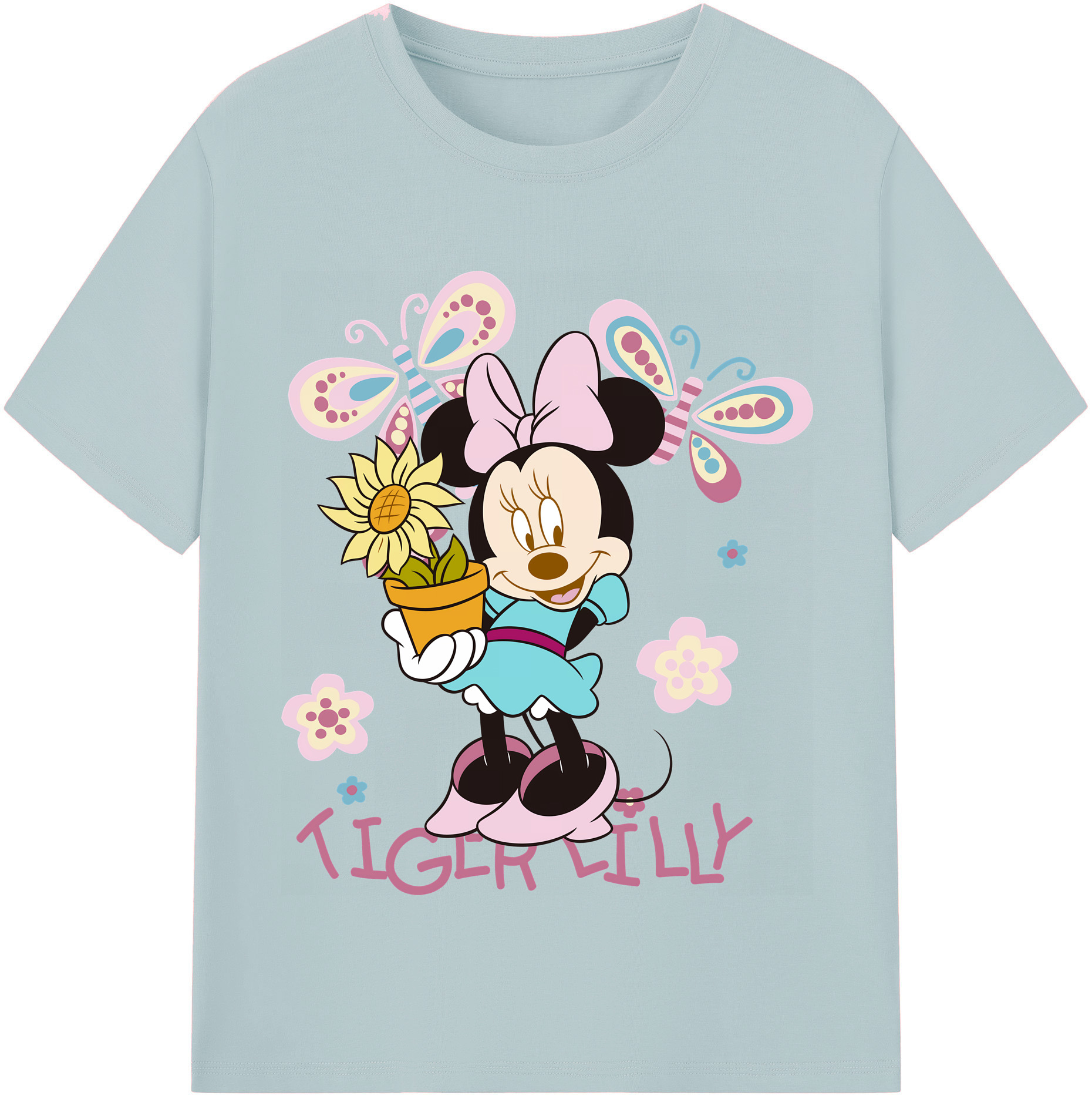 （画像用） ミッキーマウス Mickey Mouse 綿100％半袖Tシャツ（フロントプリント）